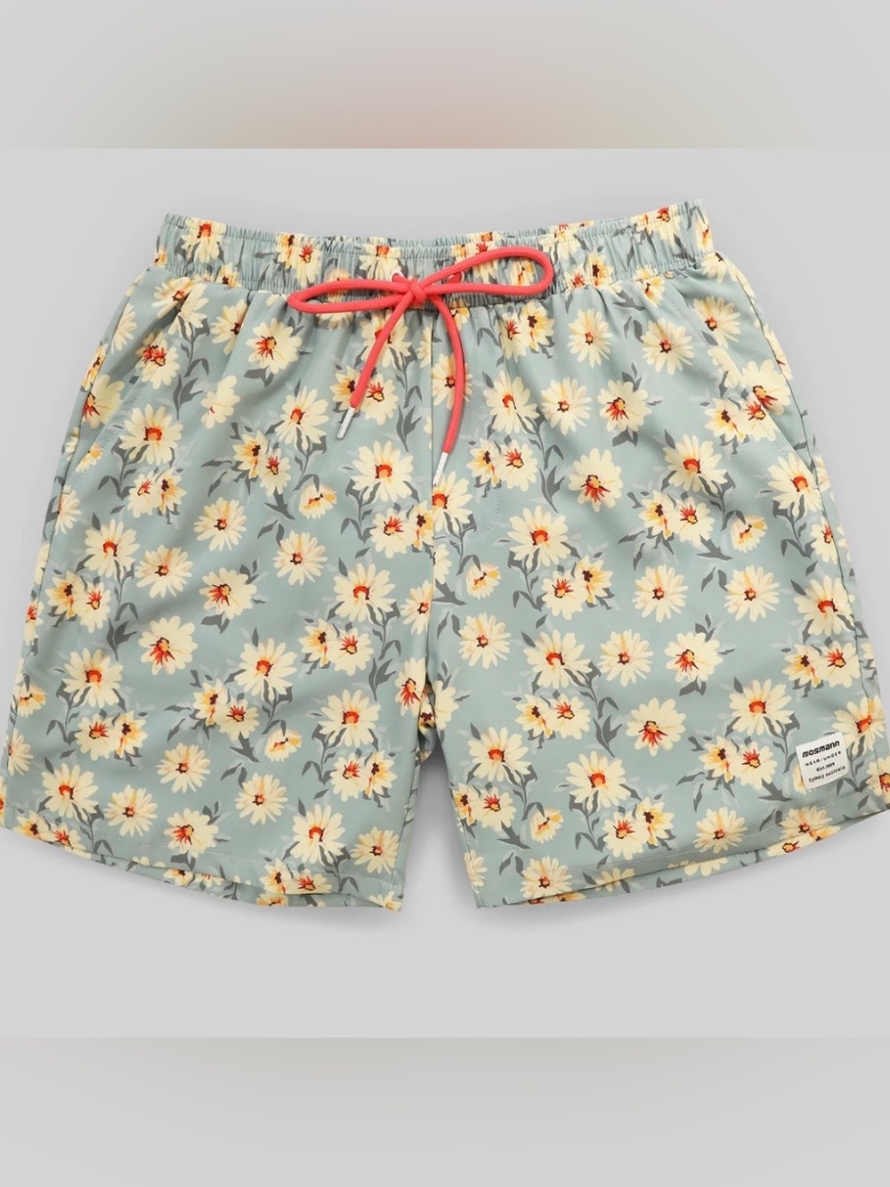 Mosmann Australia Men's Blue Floral Swim Shorts Size Small